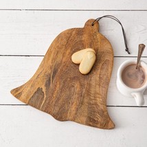 Christmas Bell Wood Cutting Board - Charcuterie Board Winter Kitchen Decor - £31.38 GBP