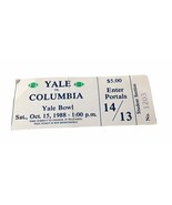OCTOBER 15 1988 YALE BOWL COLUMBIA VS. YALE COLLEGE FOOTBALL TICKET STUB... - $5,416.95 MXN