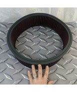 Fits Chevrolet Buick Mopar Ford Red 14x4in Washable High Flow Air Filter... - $44.97
