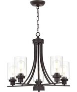 Rustic 5-Lights Traditional Chandelier Industrial VTG Rustic Oil-Rubbed ... - $143.50