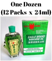 12 Packs Eagle Brand Medicated Oil 24ml Aches Backache Bruise Sprain... - £58.12 GBP