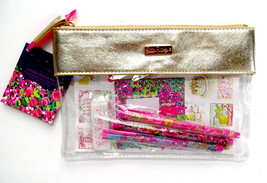 Lilly Pulitzer Agenda Bonus Pack Stickers Pens Zip Pouch Wild Confetti G... - £22.33 GBP