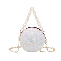 Stylish Spherical Messenger Bag All-match  Bag Sequin Handbag Crossbody Bag for  - £49.69 GBP