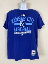 Majestic Triple Peak Men Size L Blue Kansas City Royals T Shirt MLB - $7.22