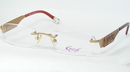 KAOS 167 C2 Or Mat / Rouge Cerise Lunettes Uniques 50-18-135mm Allemagne - $96.10