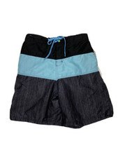 RS Surf Boys Size L Blue Colorblock Board Shorts Lace Up - £7.23 GBP