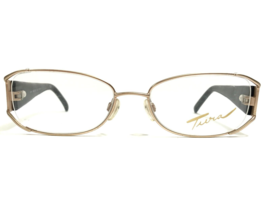 Tura Eyeglasses Frames MOD.182 GLD Green Gold Floral Rose Semi Rim 51-17... - $55.71