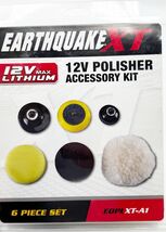 Earthquake XT 12 Volt 6 Pc Accessory Polisher Kit Polishing Wool Pad EQP... - $33.49