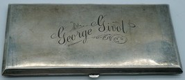 Rare Sterling Silver Cigarette Case George Givot Comedian / Actor  From Adelaide - £318.20 GBP