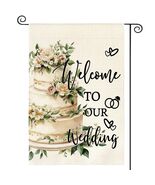 AVOIN colorlife Wedding Garden Flag 12x18 Inch Double Sided Floral Outdoor - $135.94 MXN