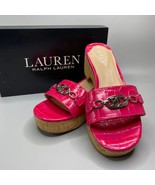 Polo Ralph Lauren Women Roxanne Pink Leather Sandals - $80.54 CAD