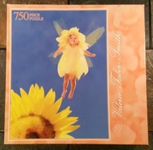 Jigsaw Puzzle Sunflower Fairy 750 Piece Valerie TaborSmith Milton Bradle... - $7.87