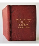 1867 antique IOOF PENNSYLVANIA DIGEST OF LAWS constitution rules ODD FEL... - £70.04 GBP