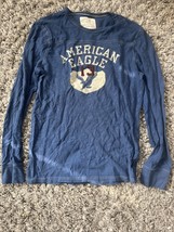 American Eagle Navy Blue Mens Xs 30 / 32 Long Sleeve Cotton Tee Shirt - £7.72 GBP