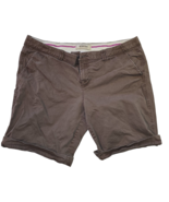 OLD NAVY-Perfect Bermudas-Womans Size 16 Brown-Low Rise-Khakis-Rolled He... - $15.12