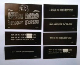 Time Line Pinball Machine Score Instruction Card Set Original NOS 1980 - £29.48 GBP