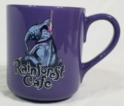Vintage 2000 Rainforest Café Purple Tuki Makeeta Elephant Mug - £7.79 GBP