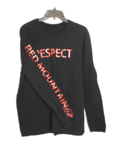 Red Mountain T Shirt Men Medium Black Long Sleeve Blood, Sweat, Respect Red Logo - £9.78 GBP