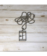 NEW Nike SILVER NECKLACE PLATED METAL 24&quot; INCH CHAIN WITH ADJUSTER SWOOS... - $27.01 CAD