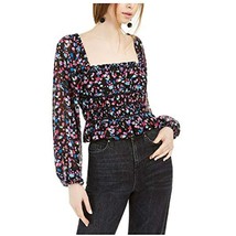 MSRP $59 Leyden Ruffled Printed Long Sleeve Square Neck To Size XL - £9.71 GBP