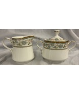 Noritake Sakura Creamer, Sugar Pink Green Floral Border 9704 - $22.46