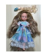 Vintage LADY LOVELY-LOCKS MAIDEN FAIR-HAIR doll 1980&#39;s Mattel Blue Dress... - $38.70