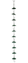 Zeckos Verdigris Finish Metal Umbrellas Rain Chain with Attached Hanger 48 Inch - £29.27 GBP