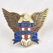 BKG Kentucky USA Eagle Vintage Pin Gold Tone Enamel - £9.77 GBP