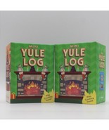 Lot of 2 MINI YULE LOG Light Up Mini Fireplace With Crackling Sound, Min... - $535.94 MXN