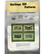 Vintage Heritage Hill Crewel Embroidery Kit Bird Couples Robin Cardinals... - £34.68 GBP