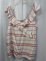 Loft Women&#39;s Tank Top Ivory Striped Size XL - £20.54 GBP