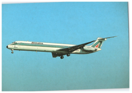 Alitalia MD-82 Airplane Postcard - $9.89