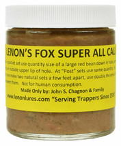 Lenon's Fox Super All Call Lure 8 oz Jar Long Liner Trapper's Special - £33.02 GBP
