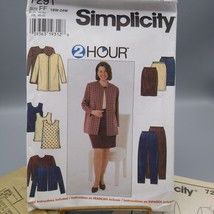 Vintage Sewing PATTERN Simplicity 7291, 2 Hr Womens 1996 Jacket Shell Skirt - $21.29
