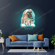Afghan hound Peeking   | LED Neon Sign - £31.97 GBP+