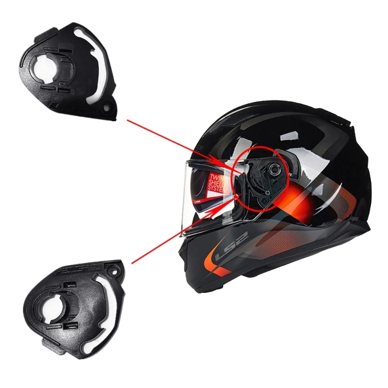 Helmet Shield Base Holder 1 pair Replacement Parts Windscreen Holder Base Viso - £14.26 GBP