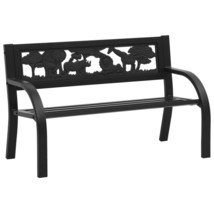 Children Garden Bench 86 cm Steel - £45.45 GBP