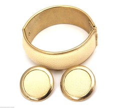 Signed Sarah Coventry Madmoiselle Bracelet Ears 1959 Vintage Book Piece - $34.75