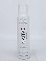 Native Deodorant Body Spray Sea Salt Cedar Unisex Aluminum Free 3.5 oz - $14.46