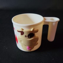 Vtg Mou Mou Farms Toothbrush Cup Tumbler Hakko Japan White Cow Kids Anim... - £11.72 GBP