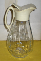 Syrup Pitcher - Vintage Glass Log Cabin Syrup Pitcher - £11.01 GBP