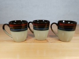 Pfaltzgraff Galaxy Banded Red Mugs - Stoneware Reactive Glaze / Unique Character - $14.99