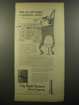 1954 City Bank Farmers Trust Company Ad - Think you could navigate - £14.54 GBP