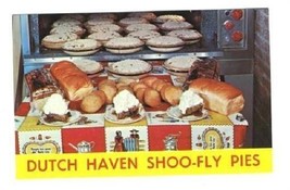Dutch Haven Shoo Fly Pies Postcard Amish Intercourse &amp; Soudersburg Pennsylvania - £9.30 GBP