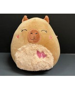 RARE Squishmallow Valentines 2025 Jazwares Capybara 9 inch with Heart Ch... - $25.70 CAD