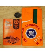 Vintage BSA Boy Scout Lot 1971 Japan 13th World Jamboree Scarf Slide Tou... - $34.64