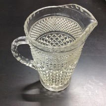 Vintage 1960’s, Wexford Cut Crystal Diamond Point Anchor Hocking Glass Pitcher - £19.71 GBP