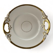 Haviland Limoges Antique Porcelain Handled Gilded Dinner Plate 9 5/8&quot; - £35.59 GBP