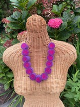 Felt bead swirl necklace, one of a kind necklace, statement necklace, lightweigh - £30.68 GBP