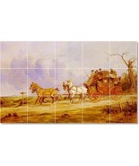 George Wright Horses Painting Ceramic Tile Mural BTZ23252 - $205.15 CAD+